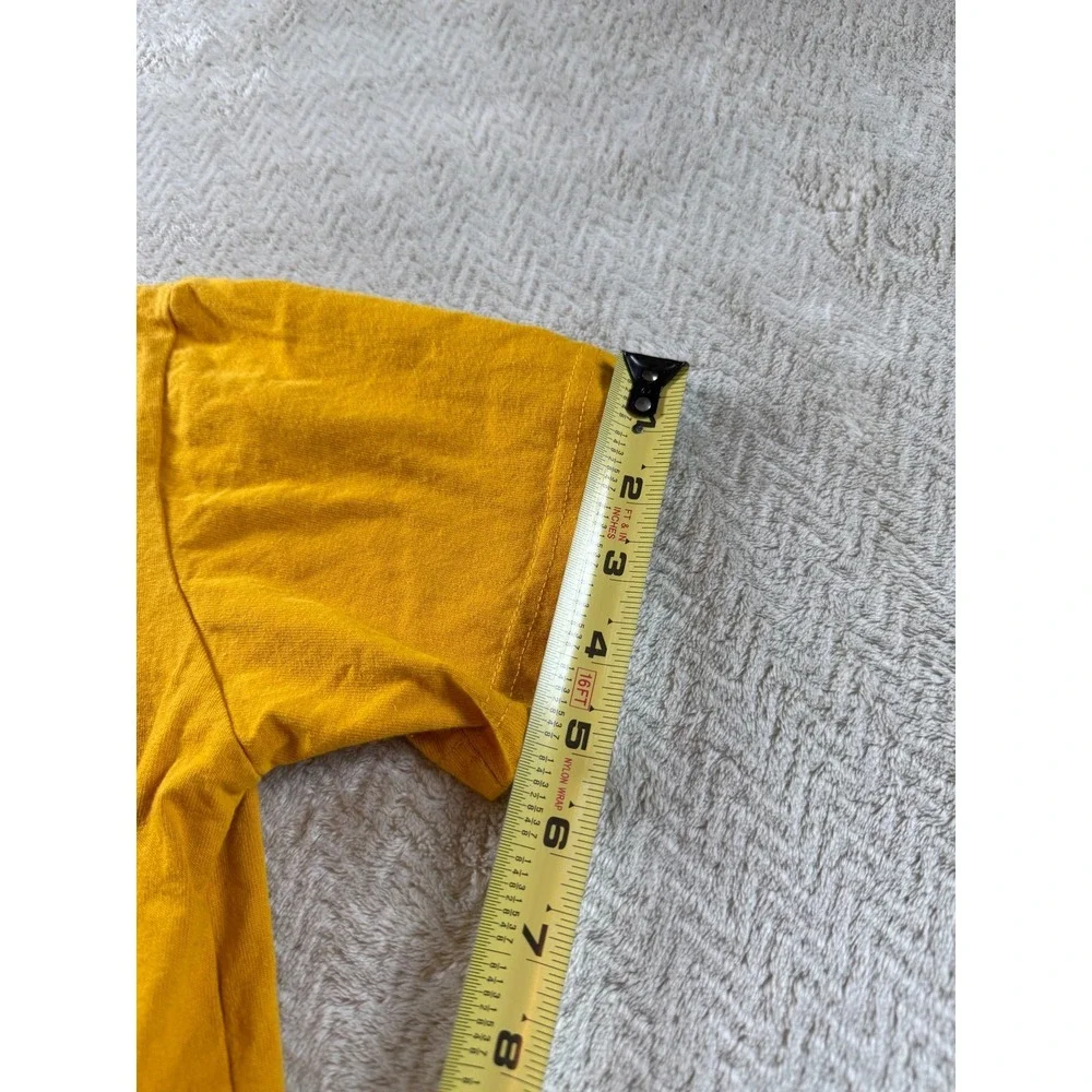 Disney Pixar CacoToy Story T-Shirt Kids S Mustard Yellow Cotton Chest Pocket Tee